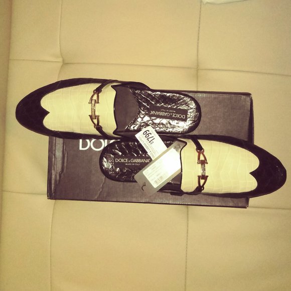 Dolce & Gabbana Crocodile/Caiman Slippers